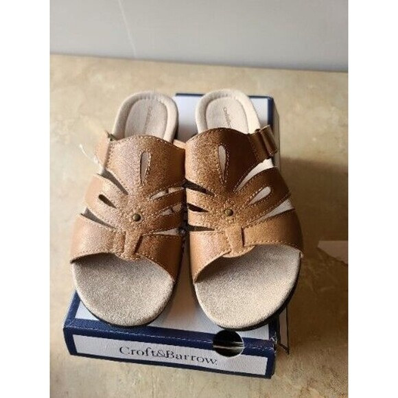 Vintage NOS NIB Croft & Barrow Womans Size 8 Slip On Sandle Brown - Picture 8 of 12